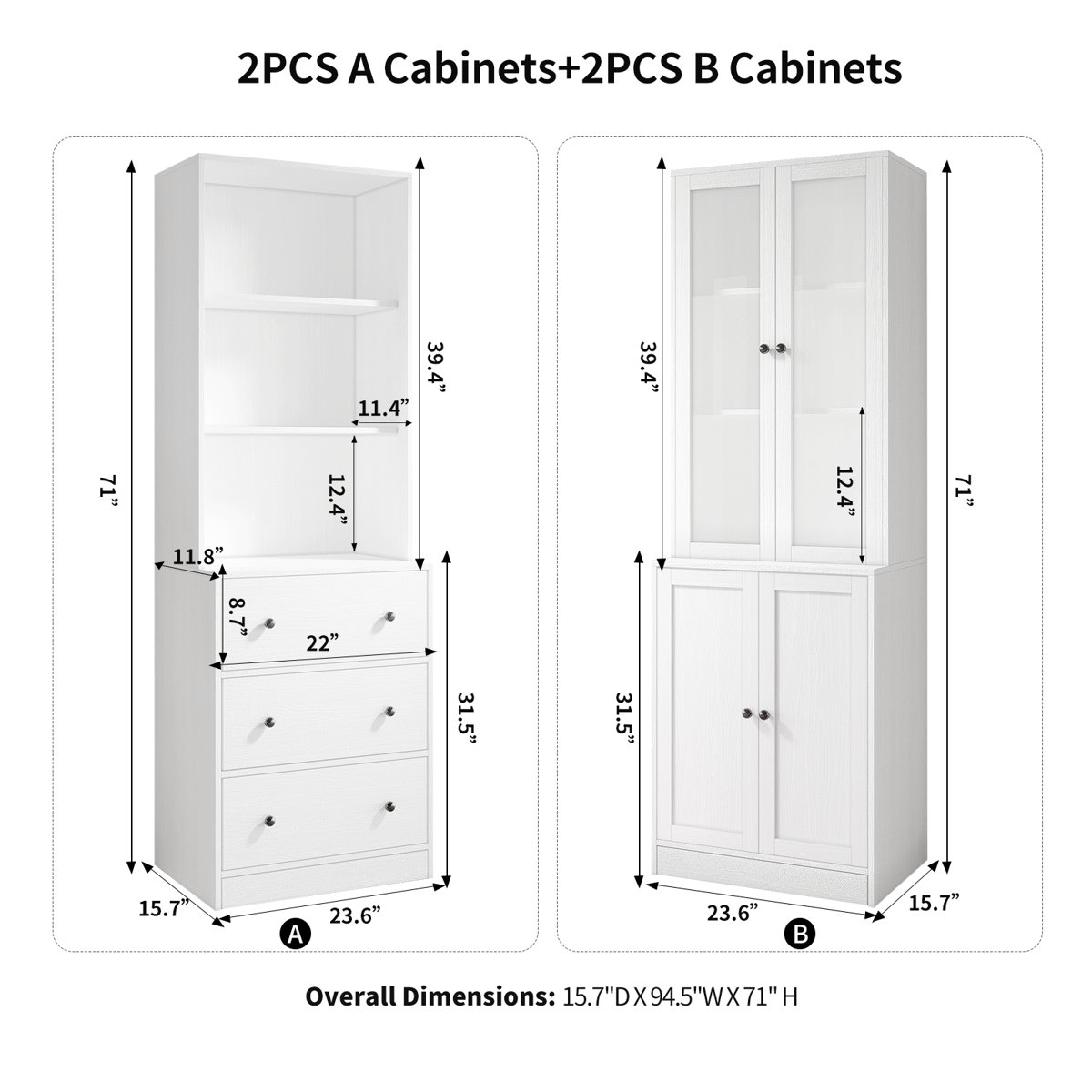 Reshelle Book Cabinet Storage Bookcase